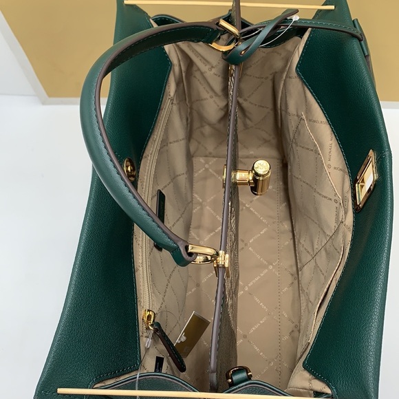 MICHAEL KORS PENELOPE LARGE TOP HANDLE RASING GREEN MULTI COLOR - Picture 9 of 15